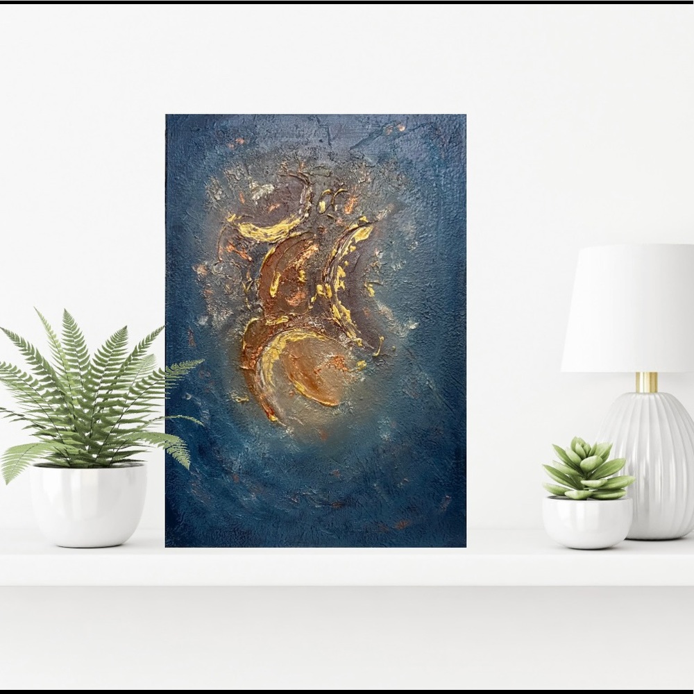 “Beyond” Original Acrylic Abstract on Reclaimed Wood Sign
